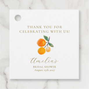 Étiquettes Cadeau Citrus Oranges Brunch de Mariage sur mesure Merci 