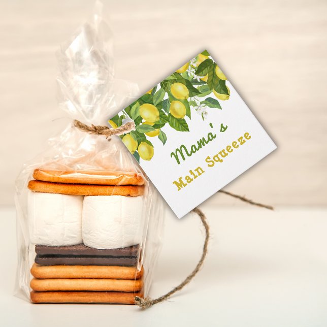 Étiquettes Cadeau Citrus Squeeze principal Sweetie Baby shower citro (Créateur téléchargé)