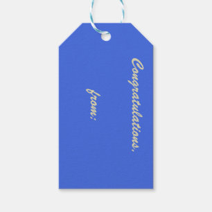 Étiquettes-cadeau Clair Royal Blue 10-Pack of Gift Tags