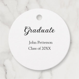 Étiquettes Cadeau Classe de fin d'études de 20XX simple graduation m