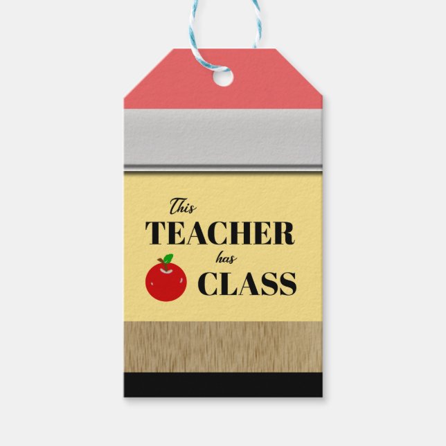 Étiquettes-cadeau classe de professeur (Devant)