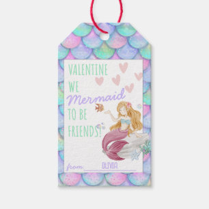 Étiquettes-cadeau Classe Valentine's Personnalisé MERMAID