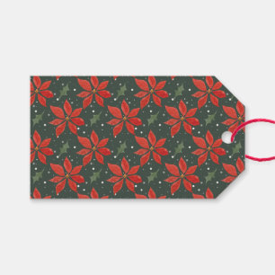 Étiquettes-cadeau Classic Poinsetta Holiday