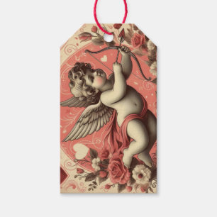 Étiquettes-cadeau Classic/Vintage/Retro Saint-Valentin cupide