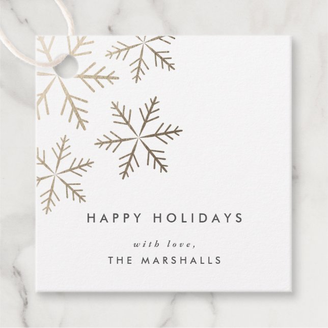 Étiquettes Cadeau classique Faux Faux Foil cadeau de vacances (Devant)