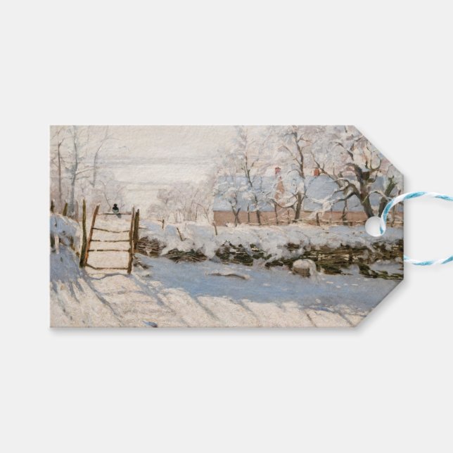 Étiquettes-cadeau Claude Monet - La Pie (Devant (Horizontal))