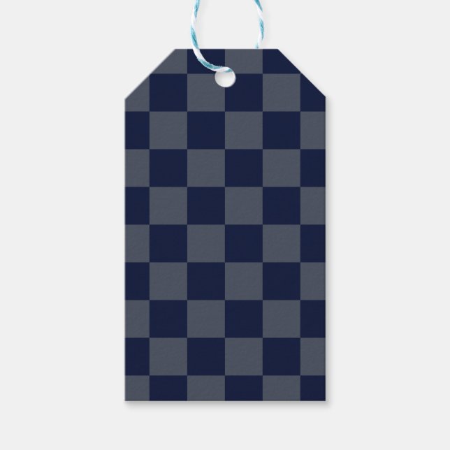 Étiquettes-cadeau Clavier bleu marine (Devant)