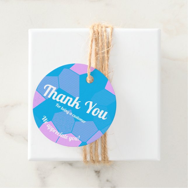 Étiquettes Cadeau Client Merci (En situation)