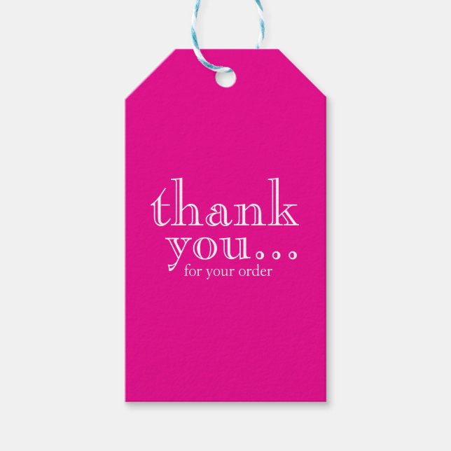 Étiquettes-cadeau Client Merci simple (Devant)