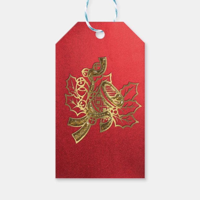 Étiquettes-cadeau Cloche de Noël (Devant)