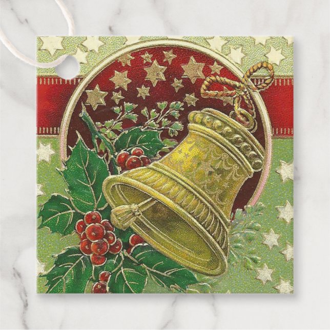 Étiquettes Cadeau Cloche de Noël (Devant)