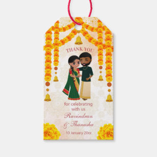 Étiquettes-cadeau Cloches des guirlandes de Marigold avec le mariage