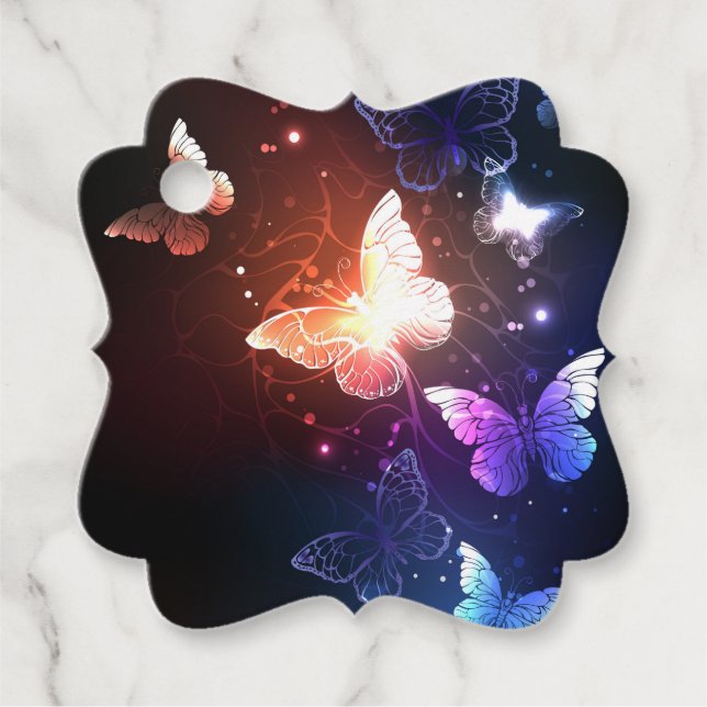 Étiquettes Cadeau Clowing Night Butterflies (Devant)