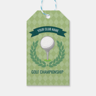 Étiquettes-cadeau Club/Corporate Golf Tournement ajouter logo cadeau