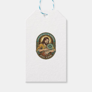 Étiquettes-cadeau Club Jésus Tampon Main Ne Lavera Pas L'humour Du M