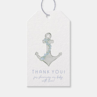 Étiquettes-cadeau Coastal Baby Ahoy Its a Boy Baby Shower