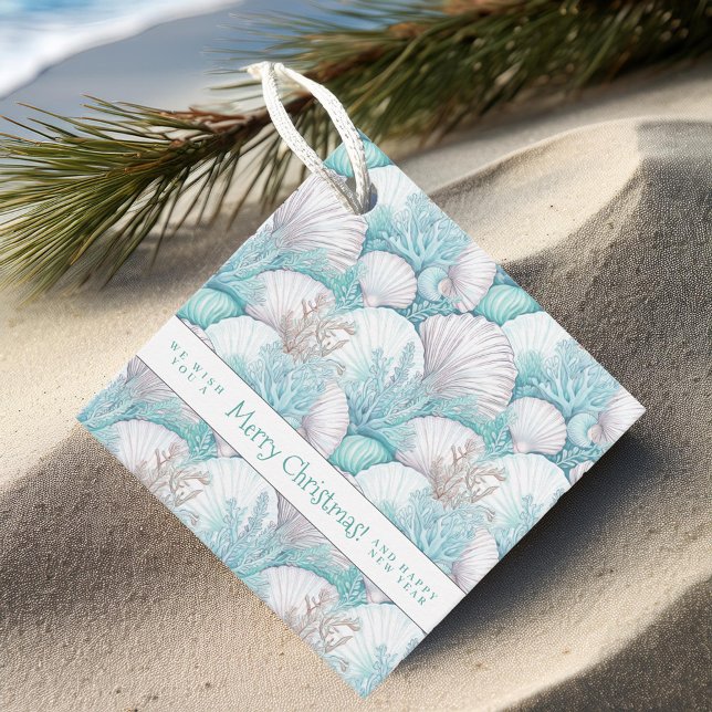 Étiquettes Cadeau Coastal Seashell & Coral Motif#3 ID1009 (Créateur téléchargé)
