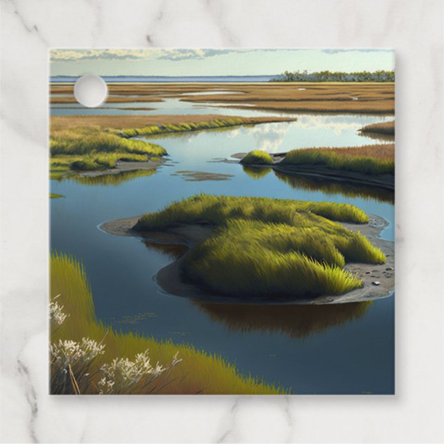 Étiquettes Cadeau Coastal tranquillité (Devant)