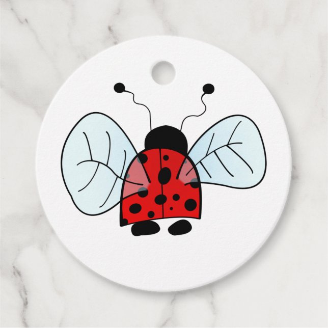 Étiquettes Cadeau Coccinelle   (Devant)