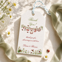 Coccinelle Fleur Sauvage Fille Baby Shower Merci
