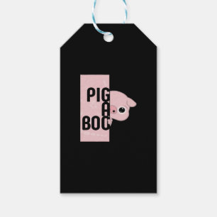 Étiquettes-cadeau Cochon A Boo