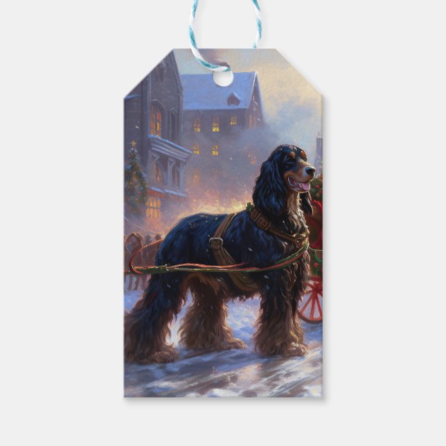 Étiquettes-cadeau Cocker Spaniel Noël Saison Festive (Devant)