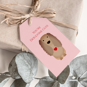 Étiquettes-cadeau Cocker Spaniel Saint-Valentin, Jour de la Saint-Va