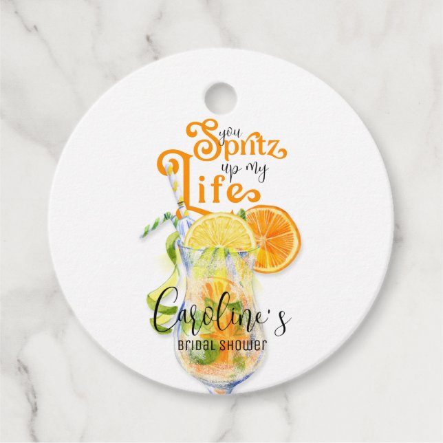 Étiquettes Cadeau Cocktail Aperol Spritz à la manière italienne pour (Devant)