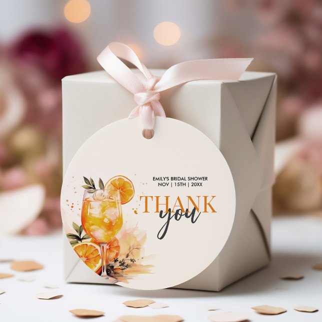 Étiquettes Cadeau Cocktail Aquarelle Enterrement de Vie de Jeune Fil (Créateur téléchargé)