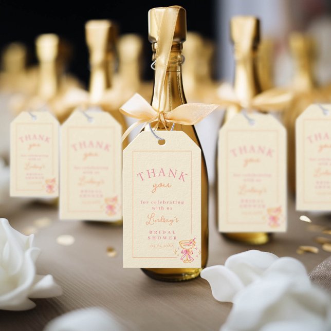 Étiquettes-cadeau Cocktail Baby Shower (Coctail Bridal Shower Gift Tags)