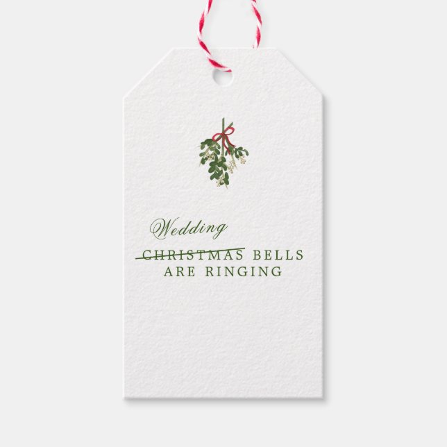 Étiquettes-cadeau Cocktail Mariage de Noël serviettes (Devant)