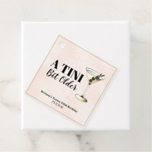 Étiquettes Cadeau Cocktail Tini Bit Ancien Martini