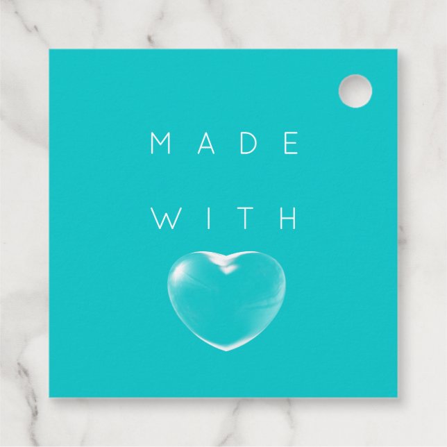 Étiquettes Cadeau Code de remise Logo Gold Heart Merci Ocean (Dos)