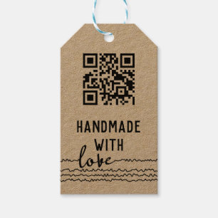 Étiquettes-cadeau Code QR Entreprise artisanale avec amour