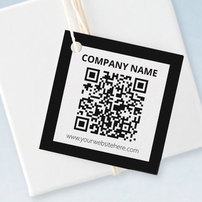 Étiquettes Cadeau Code QR modifiable et conception simple personnali (Créateur téléchargé)
