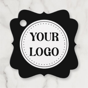 Étiquettes Cadeau Code QR noir élégant et élégant