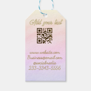 Étiquettes-cadeau code QR personnalisé simple ajoutez votre nom text