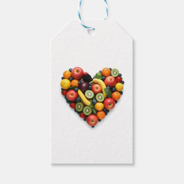 Étiquettes-cadeau Cœur de fruit (Devant)