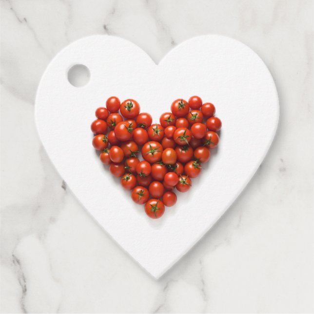 Étiquettes Cadeau Coeur de tomate (Devant)