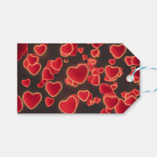 Étiquettes-cadeau "Coeur rouge intemporel : un symbole de l'amour"