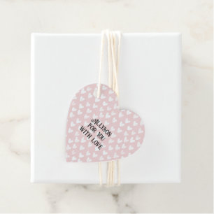 Étiquettes Cadeau Coeurs blancs roses