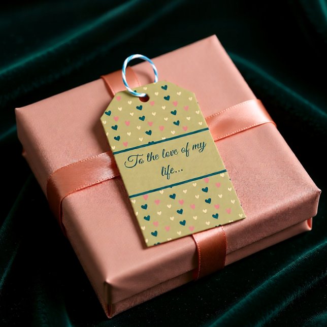 Étiquettes-cadeau Coeurs boho et amour (Boho Heart Pattern Valentine’s Gift Tags)