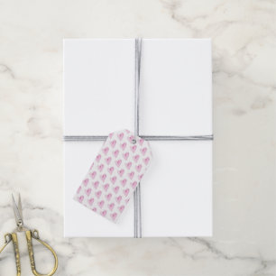 Étiquettes-cadeau Coeurs doux Motif Rose Artisan Aquarelles Amour