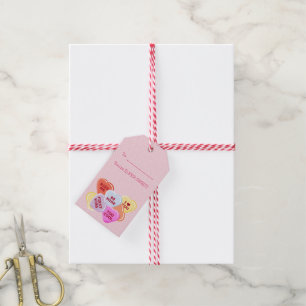 Étiquettes-cadeau Coeurs doux Valentines Bonbons