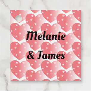 Étiquettes Cadeau Coeurs Et Noms Roses Mignons Favoriser Les Tags