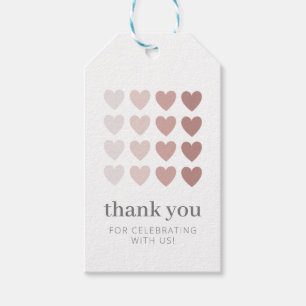 Étiquettes-cadeau Coeurs Ombre roses