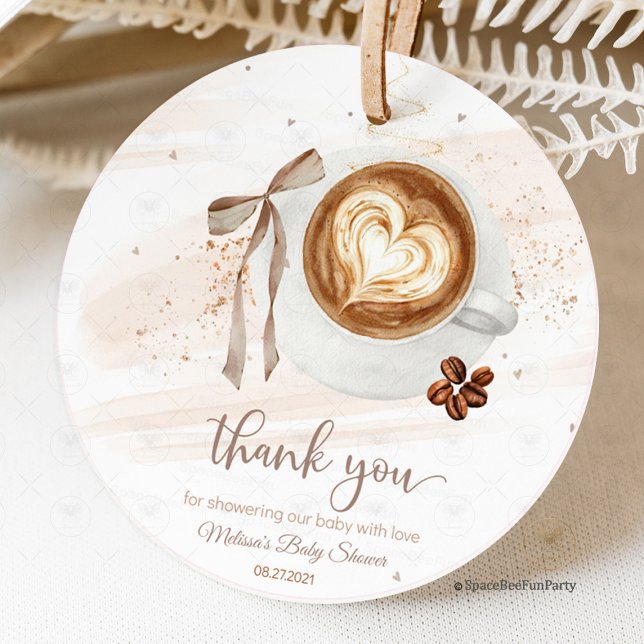 Étiquettes Cadeau Coffee baby shower Is Brewing bow (Coffee baby,is brewing shower,invitation,welcome sign,board yard,decorations,Coffee baby shower,game)