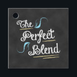 Étiquettes Cadeau Coffee Shop Chalkboard Le Mélange Parfait<br><div class="desc">Cette étiquette de faveur en tableau noir est destinée à la mariée et à l'époux qui aiment leur café. De style café, il est décoré avec une typographie vintage de style craie. Au premier plan, l'expression "The Perfect Blend", un jeu ironique sur le thème du design. Sur le dos sont...</div>