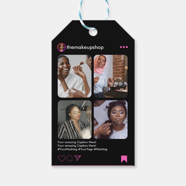 Étiquettes-cadeau Coiffeur Code QR Instagram (Devant)