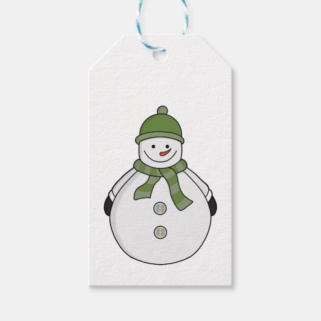 Étiquettes-cadeau Cold snowman (Devant)